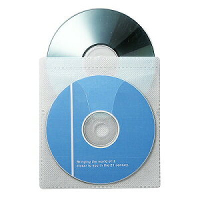 CD・DVD用不織布ケース(両面収納・ホワイト) (200-FCD008WH)